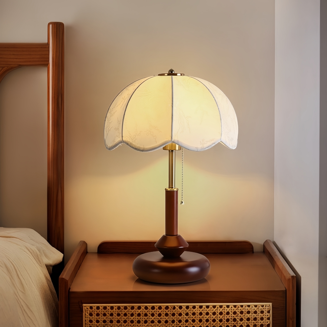 Lighting Decor For Room - Винтажная настольная лампа-купол с фестончатым краем