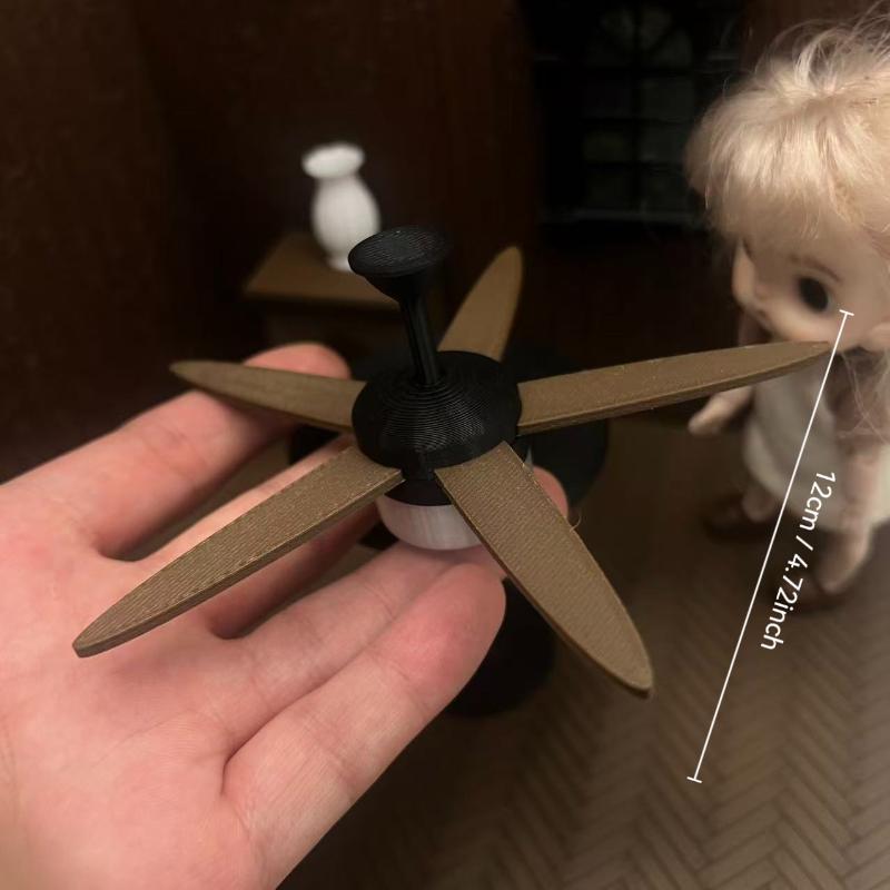 Decor Lighting Fans - Миниатюрный винтажный потолочный вентилятор со светодиодной