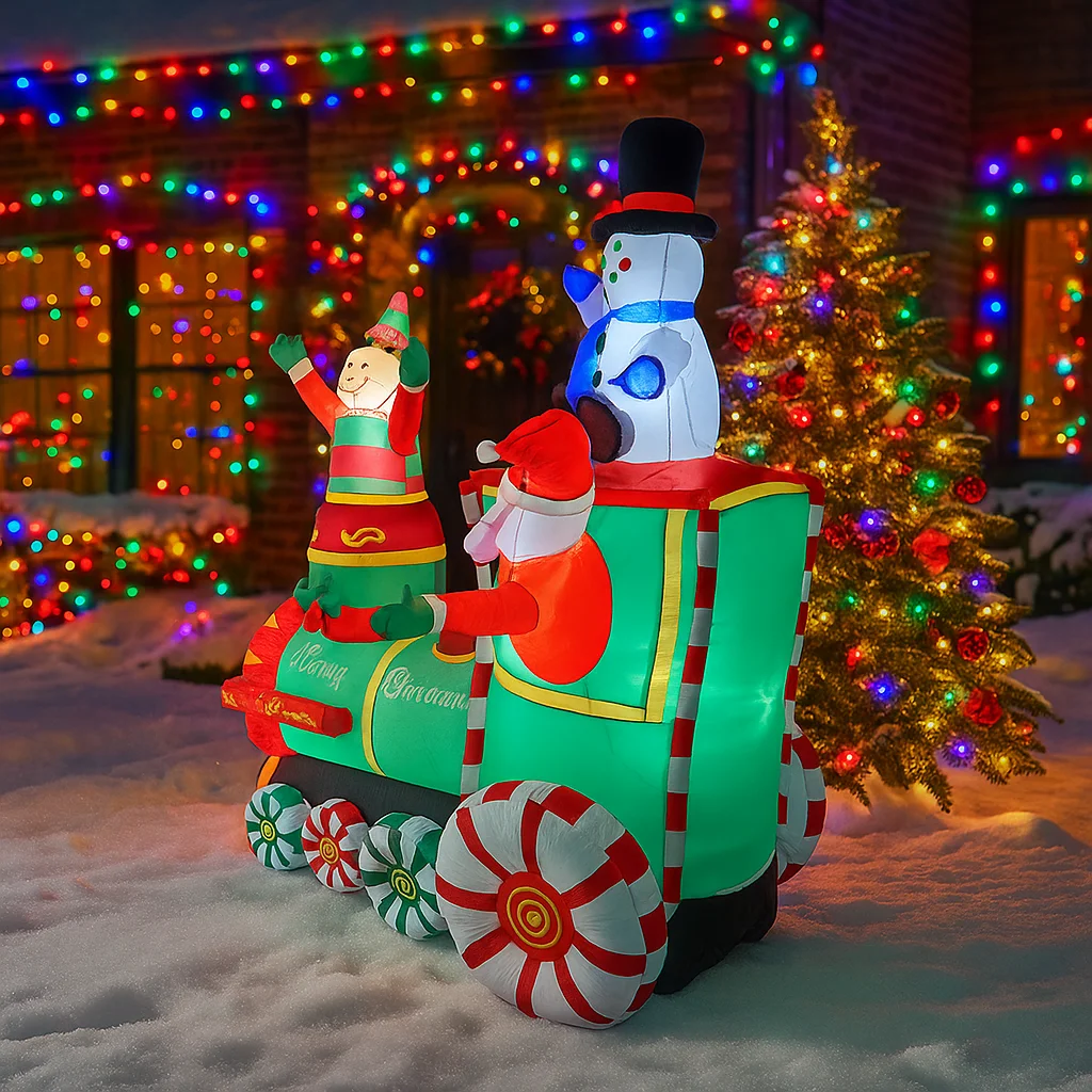 1,8 м/5,9 футов надувной Санта – обзор и цена Santa'S Elves Holiday Lighting & Decor Llc