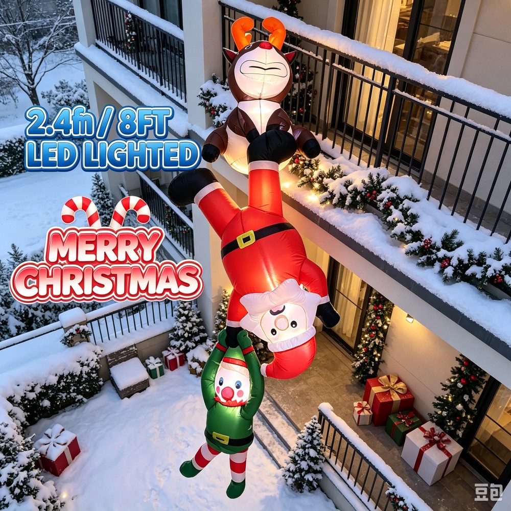 7,9 футов, надувная рождествен – обзор и цена Santa'S Elves Holiday Lighting & Decor Llc