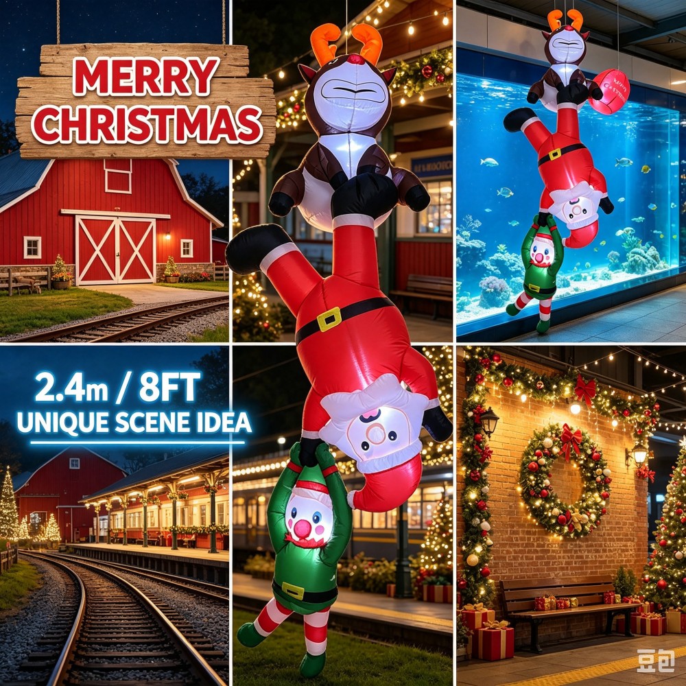 Надувной рождественский декор  – обзор и цена Santa'S Elves Holiday Lighting & Decor Llc