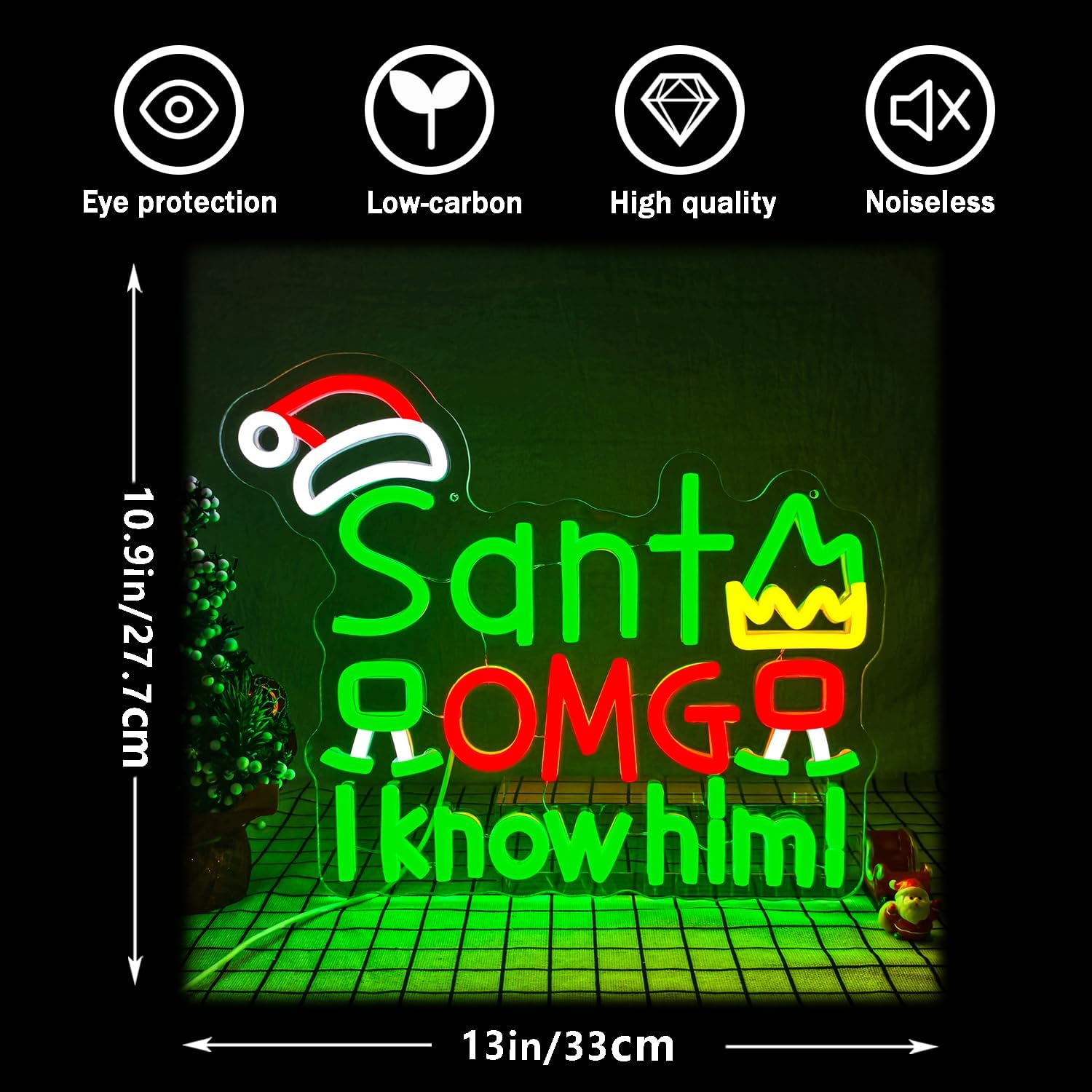 USB-неоновая вывеска «Санта, О – обзор и цена Santa'S Elves Holiday Lighting & Decor Llc