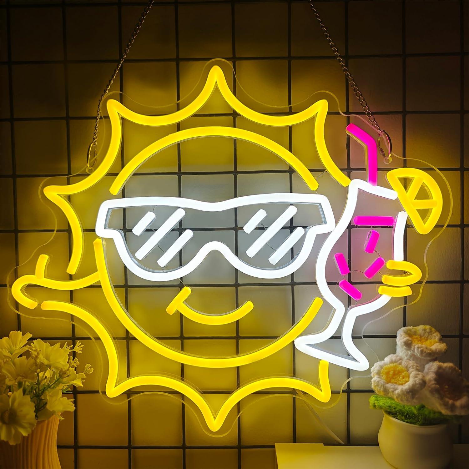 Неоновая вывеска «Солнечные оч – обзор и цена Led Lighting Wall Decor