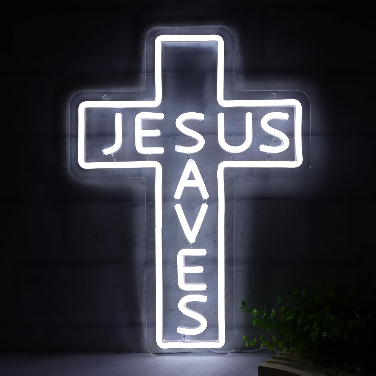 Неоновые вывески «Иисус спасае – обзор и цена Led Lighting Wall Decor