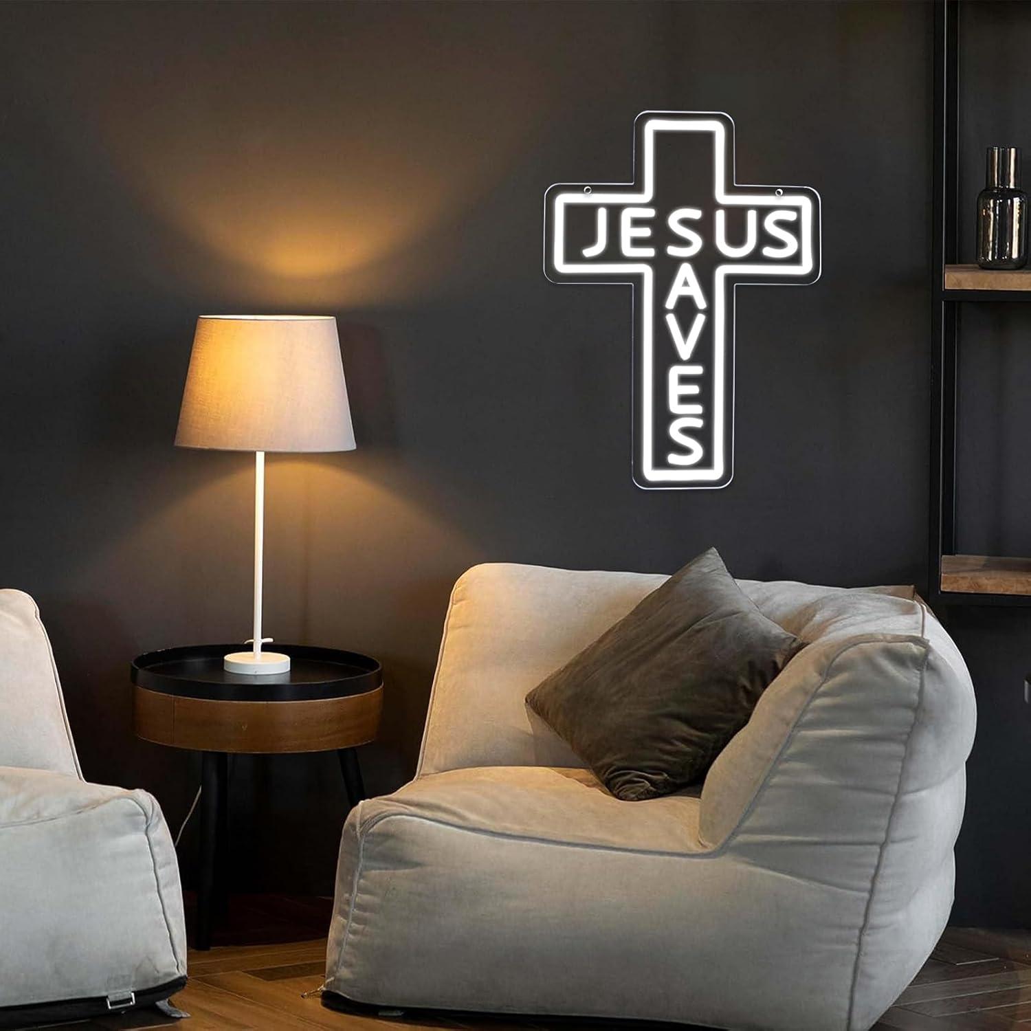 Неоновые вывески «Иисус спасае – обзор и цена Led Lighting Wall Decor