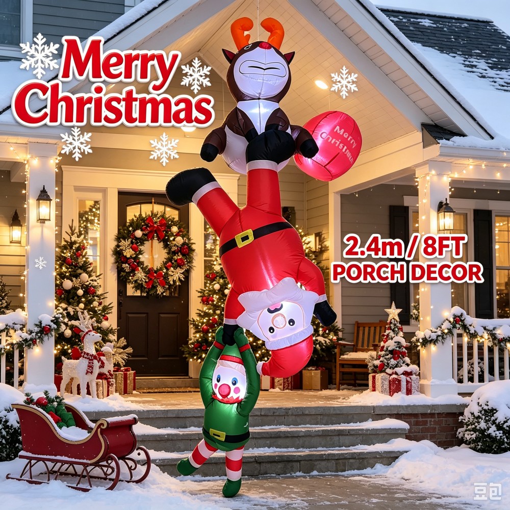 Надувной Дед Мороз, эльф и оле – обзор и цена Santa'S Elves Holiday Lighting & Decor Llc
