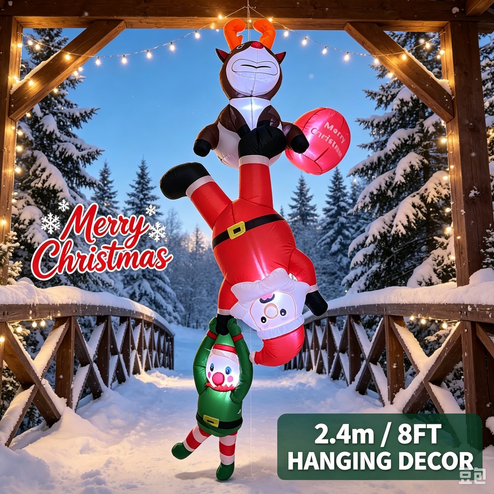Надувной Дед Мороз, эльф и оле – обзор и цена Santa'S Elves Holiday Lighting & Decor Llc