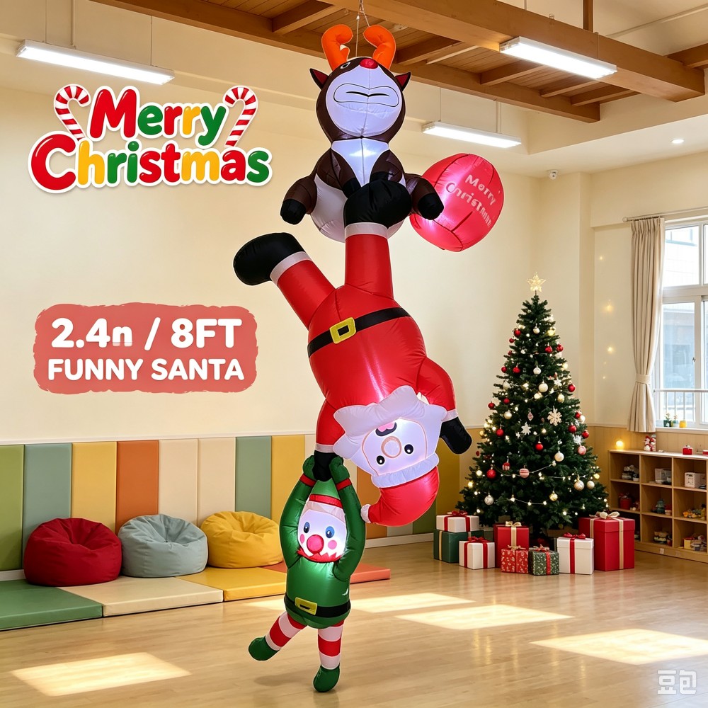 Надувной Дед Мороз, эльф и оле – обзор и цена Santa'S Elves Holiday Lighting & Decor Llc